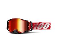 Gafas de Cross 100% Armega Lente de Espejo Rojo Rojo
