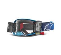 Gafas de Cross Alpinestars Supertech Firma Roll Off Azul/Plateado Azul,Plateado