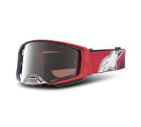 Alpinestars Supertech Hiten Mirror Gafas de motocross, Rojo/negro/plata, Talla única