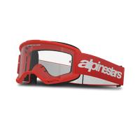 Gafas de Cross Alpinestars Vision 3 Wordmark Rojo Transparente Rojo Transparente