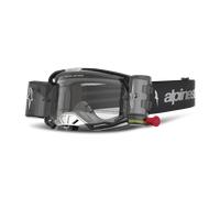 Alpinestars Vision 8 Amber Roll-Off Gafas de motocross, negro/plata, Talla única