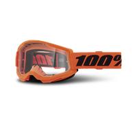 §Gafas de Cross Niño 100% Strata 2 Naranja Neón-Transparente§