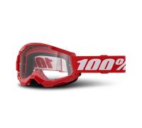 §Gafas de Cross Niño 100% Strata 2 Rojo-Transparente§