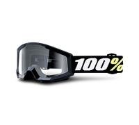 §Gafas de Cross Niño 100% Strata Mini Negro-Lente Transparente§