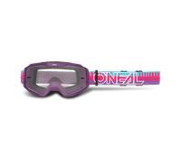 Oneal B-10 STRIPED Clear Gafas de motocross, rosa para Hombres