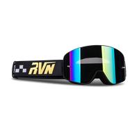 §Gafas de Cross Raven Edge Magnetic Negro-Dorado - Espejo Dorado§