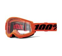 100% Máscara Strata 2 Goggle Clear Lens naranja