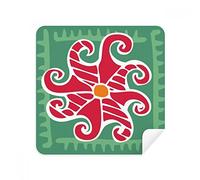 Gafas de dibujo de la antigua civilización de los artículos de México con el sol rojo, gamuza limpiadora de gamuza, 2 piezas