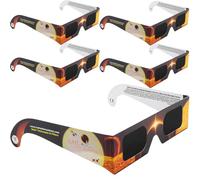 Gafas de Eclipse Solar Homologadas, Pack de 5 | EN ISO 12312-2:2015 | Para Ver el Eclipse Total de Sol | España Agosto 2026 | Filtro Solar