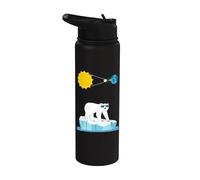 Gafas de eclipses solares cazador eclipse Amante de los osos polares Stainless Steel Insulated Water Bottle