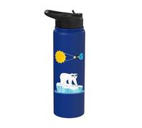 Gafas de eclipses solares cazador eclipse Amante de los osos polares Stainless Steel Insulated Water Bottle