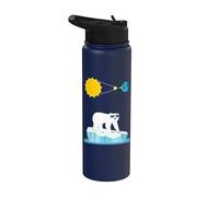 Gafas de eclipses solares cazador eclipse Amante de los osos polares Stainless Steel Insulated Water Bottle