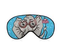 Gafas de elefante, antifaz para dormir con flores, venda para los ojos, correas ajustables para la cabeza, cubierta para los ojos para mujeres, hombres, niñas y niños