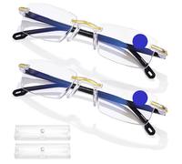 Gafas de enfoque automático autoajustables, 2 gafas bloqueadoras azules, enfoque automático autoajustables para fatiga ocular con tecnología de visión dinámica, lentes HD para hombres y mujeres