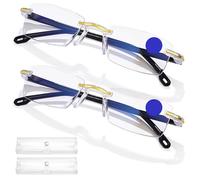 Gafas de enfoque automático autoajustables | 2 gafas bloqueadoras azules, enfoque automático autoajustable para fatiga ocular con tecnología de visión dinámica, lentes HD para hombres y mujeres