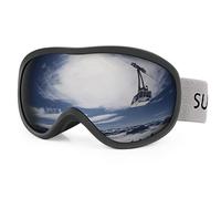 Gafas de esqu? Supertrip Snow antivaho con protecci?n UV 100%, montura negra y lente gris, 10% de transparencia.
