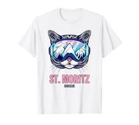 Gafas de esquí con diseño de Gato de St. Moritz Camiseta