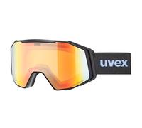 uvex gravity FM - Gafas de esquí para adultos - filtro categoría 1 - tintadas para realzar el contraste - black matt dl/rainbow-ye - one size