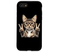 Gafas de gato con diseño divertido de signo de paz Carcasa para iPhone SE (2020) / 7 / 8