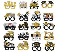 Gafas de graduación - Accesorios para fotos de gafas | Fancy Paper Briten para felicitaciones | 12 clase de paquete de 2024 grados para fiestas de graduación - Accesorios para decoración de fiesta de