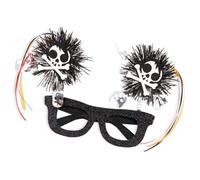 Gafas de Halloween con diseño de calavera, para fiestas, accesorios para fotos, celebraciones, fiestas, decoraciones festivas, marcos de gafas con purpurina