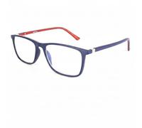 Gafas de lectura antirreflejo para Hombre FS9160 - Montura ligera y flexible en CP, cómodo ajuste - Ideales para leer y ordenador - Estuche de piel y paño incluidos (AZUL, 3, Dioptrien)