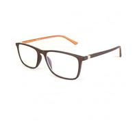Gafas de lectura antirreflejo para Hombre FS9160 - Montura ligera y flexible en CP, cómodo ajuste - Ideales para leer y ordenador - Estuche de piel y paño incluidos (MARRÓN, 2, Dioptrien)