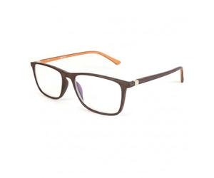 Gafas de lectura antirreflejo para Hombre FS9160 - Montura ligera y flexible en CP, cómodo ajuste - Ideales para leer y ordenador - Estuche de piel y paño incluidos (MARRÓN, 2, Dioptrien)