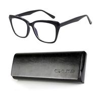Gafas de lectura antirreflejo para mujer FS3832 - Montura ligera y flexible en CP, cómodo ajuste - Ideales para leer y ordenador - Estuche de piel y paño incluidos (NEGRO, 3.5, Dioptrien)