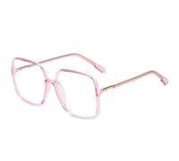 Gafas de lectura con montura cuadrada grande for hombres y mujeres, lectores de gafas de bloqueo de luz azul de gran tamaño irrompibles, antideslumbrantes ( Color : Light-pink , Size : +200 )