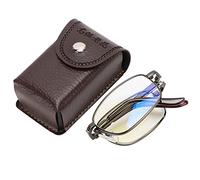 Gafas de Lectura de Sol Plegables, Compactas Y de Bolsillo en Estuche Negro, Gafas de Lectura Plegables Portátiles con Bloqueo de Luz Azul, Antifatiga, Plegables, Profesionales, para Presbicia,(05)