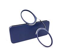 Gafas de Lectura + Estuche de cápsula Universal - Gafas de Lectura con Pinzas para la Nariz en Reposo para Hombres y Mujeres - Mini Gafas de Lectura sin Brazos,4,+4.00