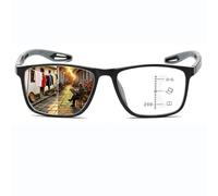 Gafas de Lectura Fotocromáticas Progresivas Multifocales Inteligentes para Hombre y Mujer-Gafas Presbicia Autoajustables con Graduación Automática-Gafas de Sol anti Luz Azul & UV(Negro,+3.00)