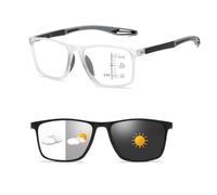 Gafas de lectura fotocromáticas progresivas multifoco, gafas de lectura fotocromáticas, gafas de lectura antiluz azul, gafas de lectura con protección UV para hombres y mujeres, para leer al aire(Tran