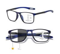 Gafas de Lectura Fotocromáticas Progresivas Multifoco, Gafas de Lectura Fotocromáticas, Gafas de Lectura Antiluz Azul, Gafas de Lectura con Protección UV para Hombres y Mujeres, para leer al aire(Blac
