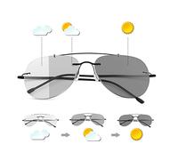 Gafas de lectura fotocrómicas progresivas multifocales de transición multifocales UV400, lectores de sol bloqueo de luz azul anteojos de computadora antideslumbrante gafas ligeras para hombres mujeres
