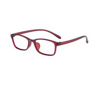 Gafas de Lectura,Gafas de Lectura Anti Luz Azul,Gafas de Ayuda Visual,Diseño de Fotograma Completo,Gafas Rectangular Practicas Comodo,Lente de Resina HD,para Mujeres (+1.25,Red)