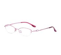 Gafas de Lectura,Gafas de Lectura Anti Luz Azul,Material de Aleación,Gafas de Computadora con Bloqueo UV,Moda Ligera,Gafas de Lectura Ms HD,Resina HD,Dioptría (+4.00,Pink)