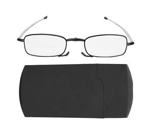 Gafas de Lectura, Gafas de Lectura para Mujeres Y Hombres, Luz Azul, Lectores Negros de Moda, Gafas Presbiópicas Plegables con Estuche Portátil para Hombres Mayores Y Mujeres(200)