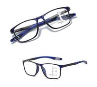 Gafas de Lectura Hombres Lectores Luz Azul Bloqueo para Mujeres y Hombres, Anti Glare/Eye Strain Filtro UV, TR90 Marco Cómodo Primavera Bisagra Gafas(Dark Blue blue,4.0 x)