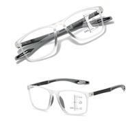 Gafas de Lectura Hombres Lectores Luz Azul Bloqueo para Mujeres y Hombres, Anti Glare/Eye Strain Filtro UV, TR90 Marco Cómodo Primavera Bisagra Gafas(Clear gray,2.5 x)