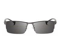 Gafas de Lectura Multifocal Progresivo para Hombre con Presbicia Metálica Fotocromática (Color : Gray, Size : 1.75+)