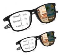 Gafas de Lectura Multifocales progresivas Fotocromáticas Gafas Hombre Mujer | Multifoco Filtro Luz Azul Ordenador Gafas de presbicia luz anti-azul TR90 bisagra de resorte