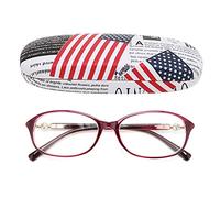 Gafas De Lectura Para Mujer, Gafas De Lectura Simples Y Elegantes Con Estuche - Bloqueo De Luz Azul, Alta Transmisión De Luz(+400)