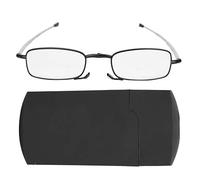 Gafas de Lectura Plegables de Acero Inoxidable Gafas de Presbicia Portátiles para Ancianos con Caja de Almacenamiento(100 Caja negra)