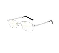 Gafas de Lectura Plegables,Gafas de Lectura Anti-luz Azul,HD Ultraligero,inteligente Ajusta Automáticamente el Grado,Doble Propósito Cercano Y Lejano,Dioptría (+2.50,Silver)