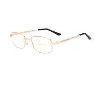 Gafas de Lectura Plegables,Gafas de Lectura Anti-luz Azul,HD Ultraligero,inteligente Ajusta Automáticamente el Grado,Doble Propósito Cercano Y Lejano,Dioptría (+2.25,Golden)