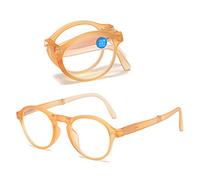 Gafas de Lectura Plegables para Hombre/Mujere, Gafas de Presbicia Ligeras contra Anti Luz Azul (Color : Orange, Size : 1.5+)