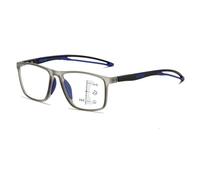 Gafas de Lectura Progresivas Multienfoque para Hombres y Mujeres, Ultraligeras TR Deportivas con Anti Luz Azul Lectores de Computadora (Color : Bleu, Size : 2.5x)