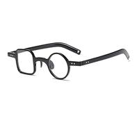Gafas de Lectura Redondas Cuadradas Irregulares para Hombres y Mujeres,Lector Retro Anti Luz Azul (Color : Zwart, Size : 2.5+)